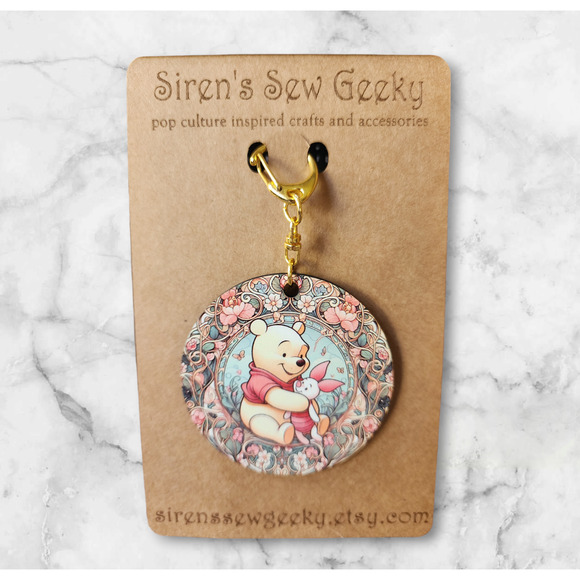 Winnie the Pooh and Piglet Disney Keychain Bag Clip - Picture 1 of 2